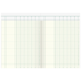 Spaltenbuch mit Kopfleiste | A4, 80 Seiten, 6 Spalten, Karton, magenta/hellblau